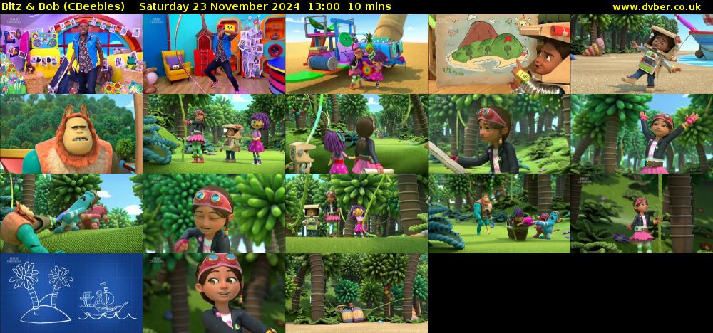 Bitz & Bob (CBeebies) Saturday 23 November 2024 13:00 - 13:10