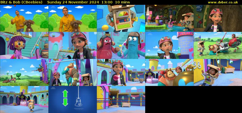Bitz & Bob (CBeebies) Sunday 24 November 2024 13:00 - 13:10