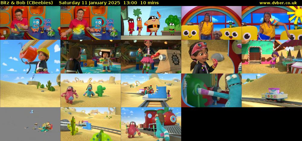 Bitz & Bob (CBeebies) Saturday 11 January 2025 13:00 - 13:10