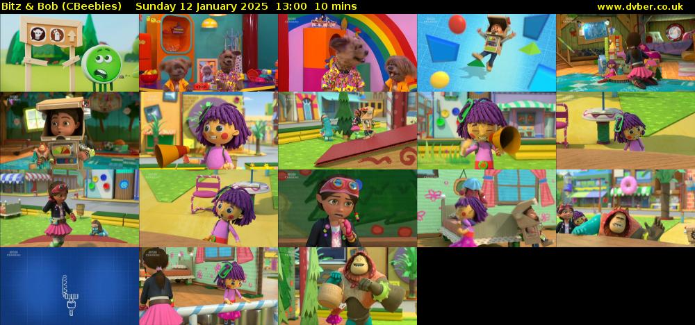 Bitz & Bob (CBeebies) Sunday 12 January 2025 13:00 - 13:10