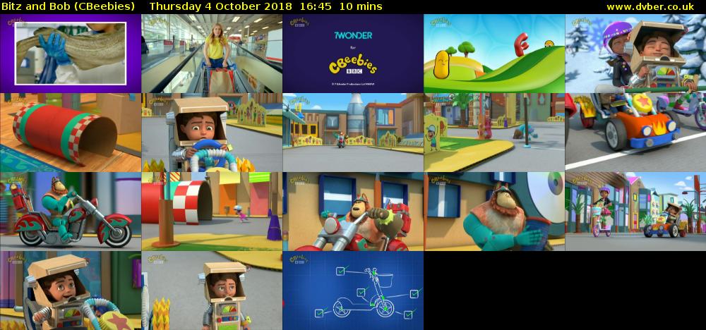 Bitz and Bob (CBeebies) Thursday 4 October 2018 16:45 - 16:55