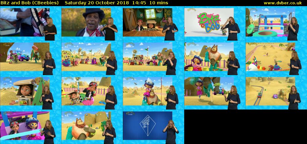 Bitz and Bob (CBeebies) Saturday 20 October 2018 14:45 - 14:55