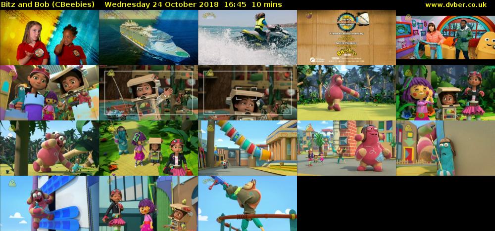 Bitz and Bob (CBeebies) Wednesday 24 October 2018 16:45 - 16:55