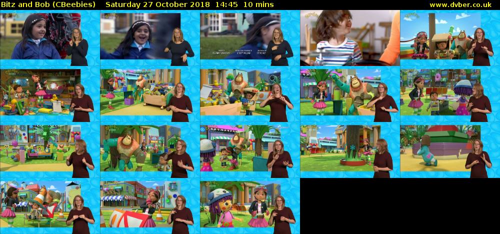 Bitz and Bob (CBeebies) Saturday 27 October 2018 14:45 - 14:55