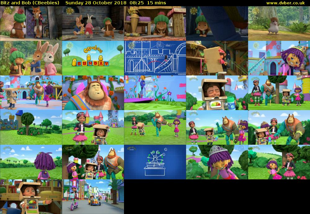 Bitz and Bob (CBeebies) Sunday 28 October 2018 08:25 - 08:40