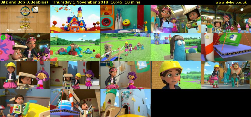 Bitz and Bob (CBeebies) Thursday 1 November 2018 16:45 - 16:55