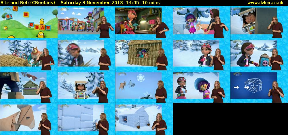 Bitz and Bob (CBeebies) Saturday 3 November 2018 14:45 - 14:55