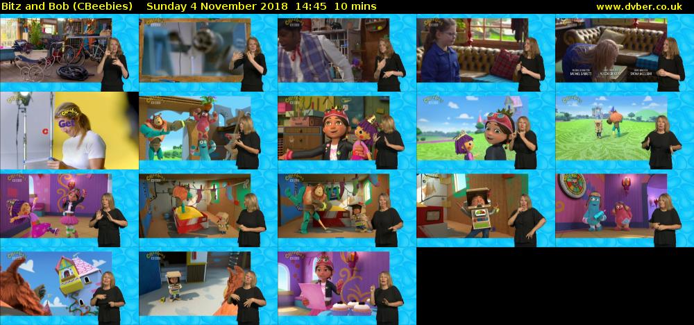 Bitz and Bob (CBeebies) Sunday 4 November 2018 14:45 - 14:55