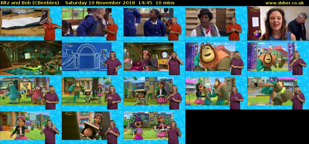 Bitz and Bob (CBeebies) Saturday 10 November 2018 14:45 - 14:55