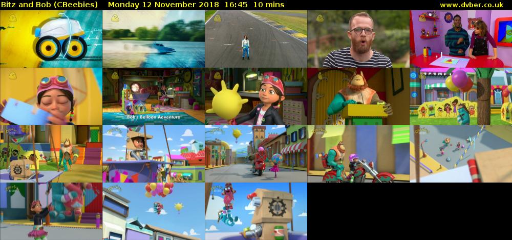 Bitz and Bob (CBeebies) Monday 12 November 2018 16:45 - 16:55