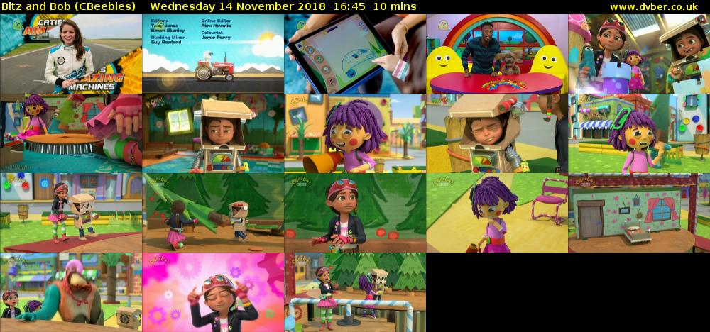 Bitz and Bob (CBeebies) Wednesday 14 November 2018 16:45 - 16:55