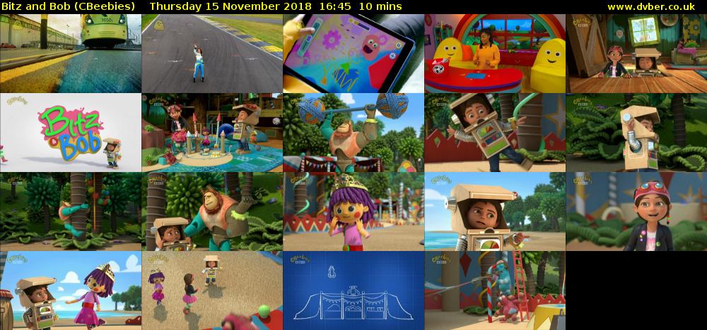 Bitz and Bob (CBeebies) Thursday 15 November 2018 16:45 - 16:55