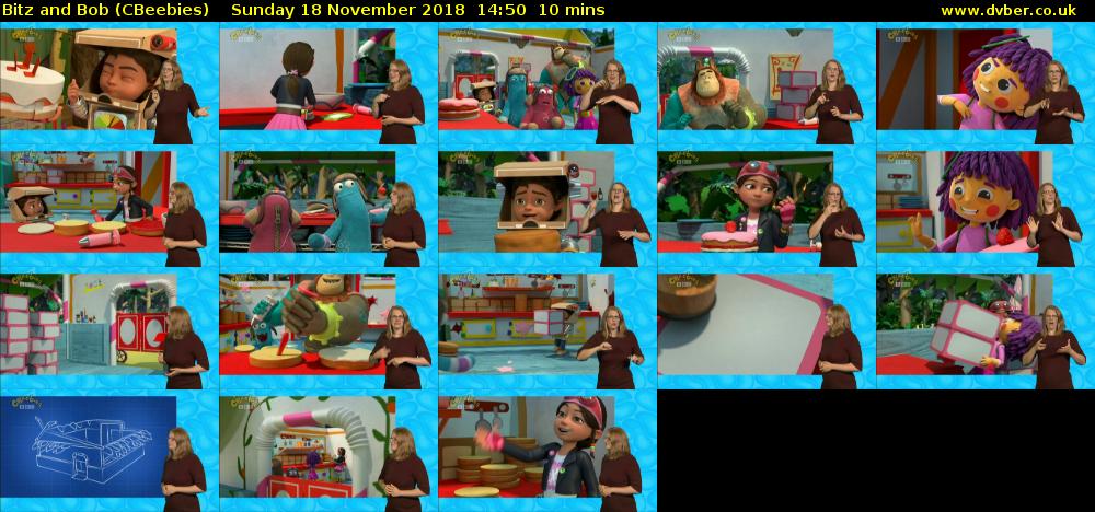 Bitz and Bob (CBeebies) Sunday 18 November 2018 14:50 - 15:00
