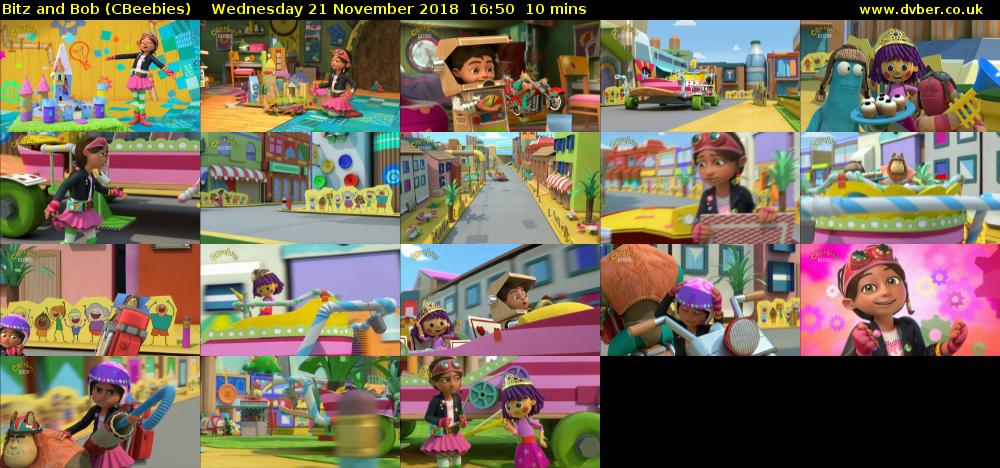 Bitz and Bob (CBeebies) Wednesday 21 November 2018 16:50 - 17:00