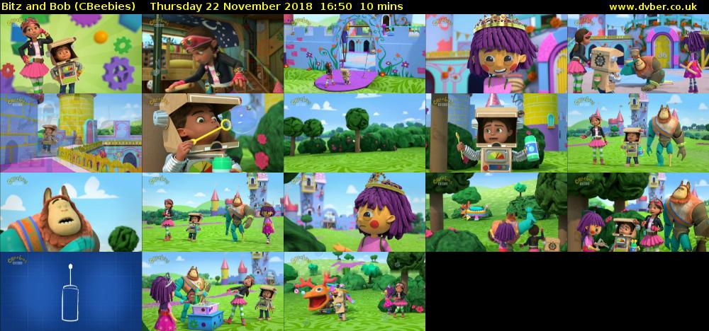 Bitz and Bob (CBeebies) Thursday 22 November 2018 16:50 - 17:00