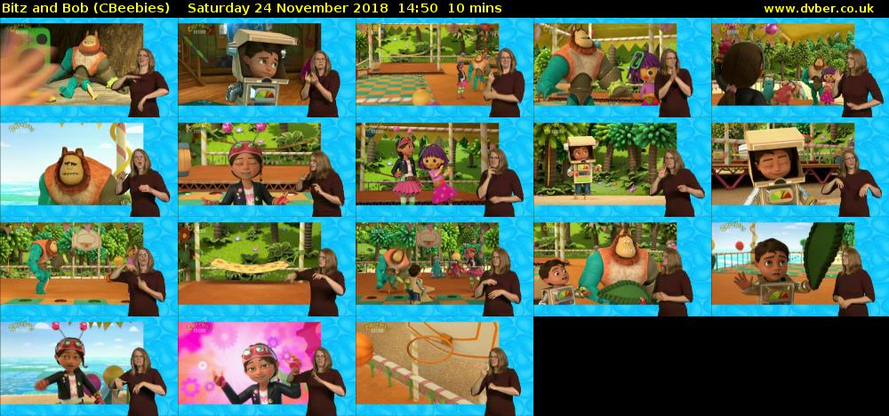 Bitz and Bob (CBeebies) Saturday 24 November 2018 14:50 - 15:00