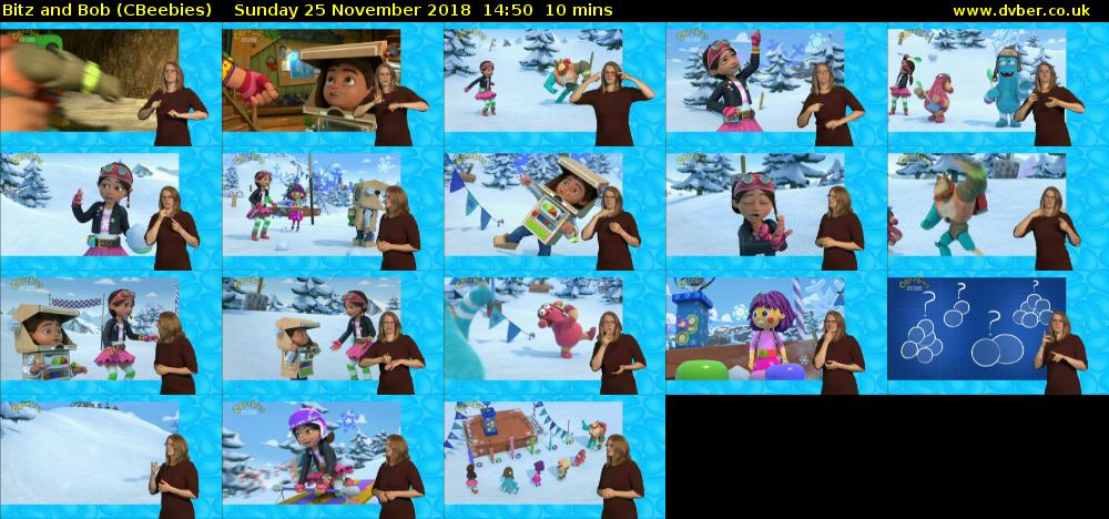 Bitz and Bob (CBeebies) Sunday 25 November 2018 14:50 - 15:00