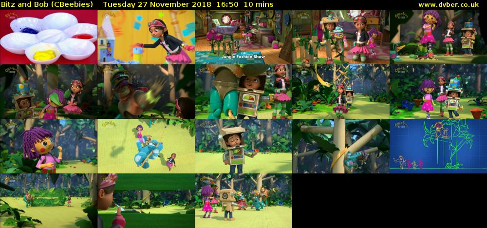 Bitz and Bob (CBeebies) Tuesday 27 November 2018 16:50 - 17:00