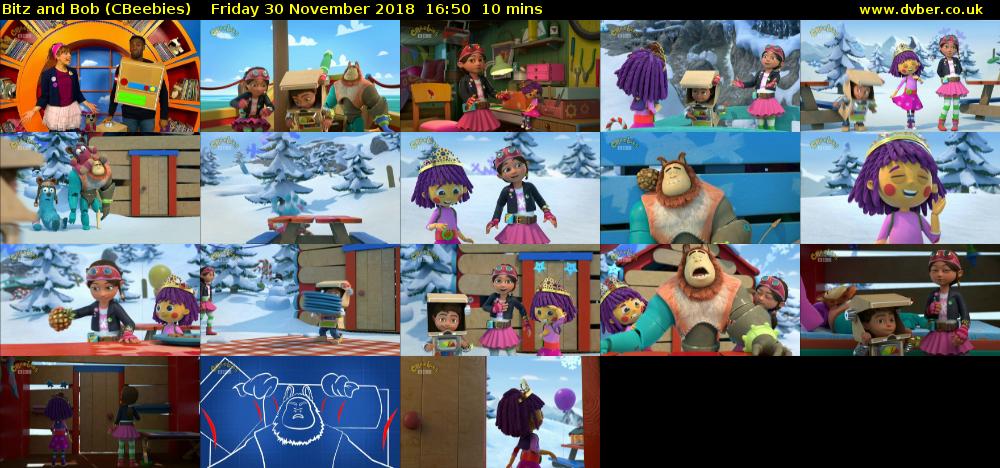 Bitz and Bob (CBeebies) Friday 30 November 2018 16:50 - 17:00