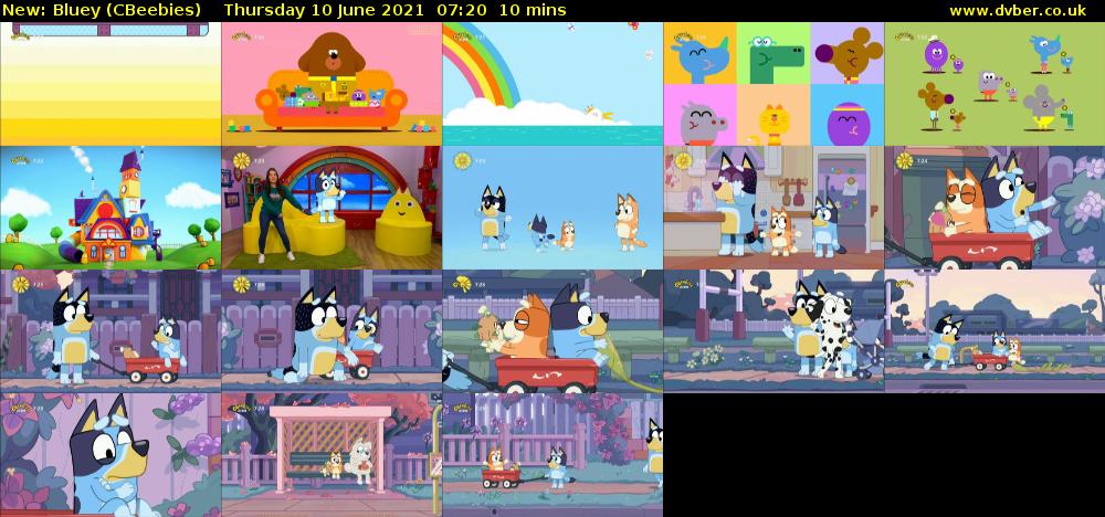 Bluey (CBeebies) Thursday 10 June 2021 07:20 - 07:30