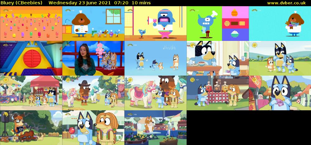 Bluey (CBeebies) Wednesday 23 June 2021 07:20 - 07:30
