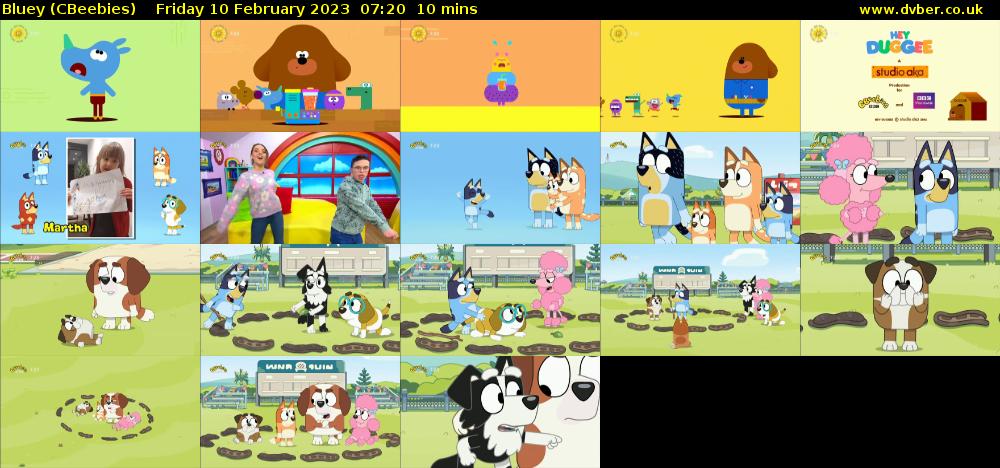 Bluey (CBeebies) Friday 10 February 2023 07:20 - 07:30