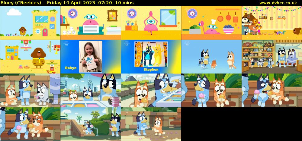 Bluey (CBeebies) Friday 14 April 2023 07:20 - 07:30