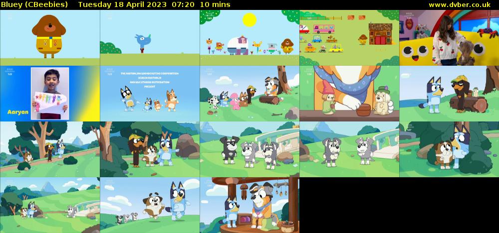 Bluey (CBeebies) Tuesday 18 April 2023 07:20 - 07:30