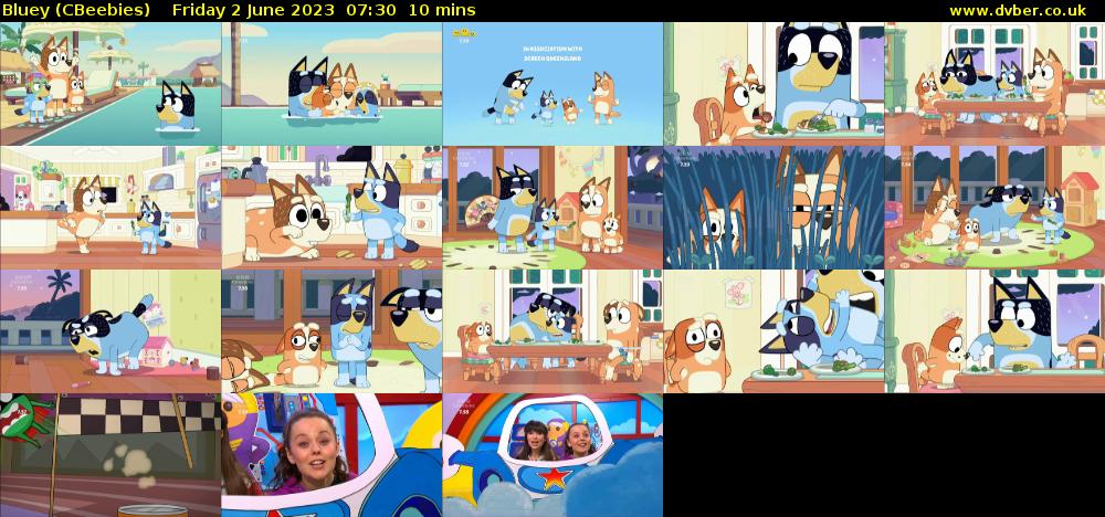 Bluey (CBeebies) Friday 2 June 2023 07:30 - 07:40