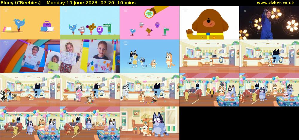 Bluey (CBeebies) Monday 19 June 2023 07:20 - 07:30