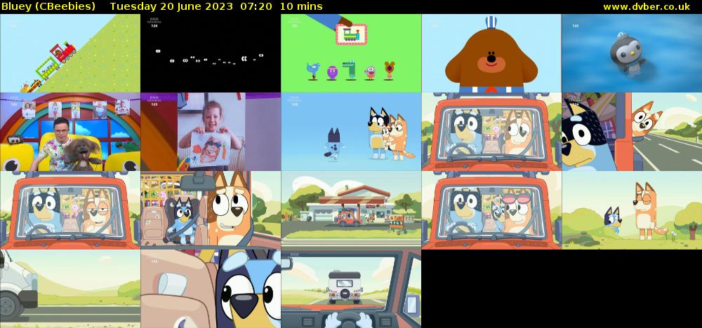 Bluey (CBeebies) Tuesday 20 June 2023 07:20 - 07:30