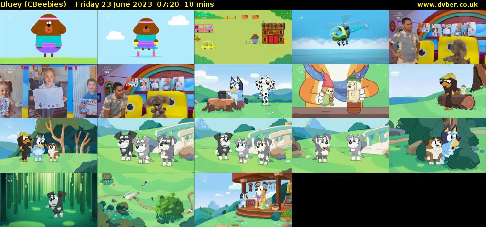 Bluey (CBeebies) Friday 23 June 2023 07:20 - 07:30