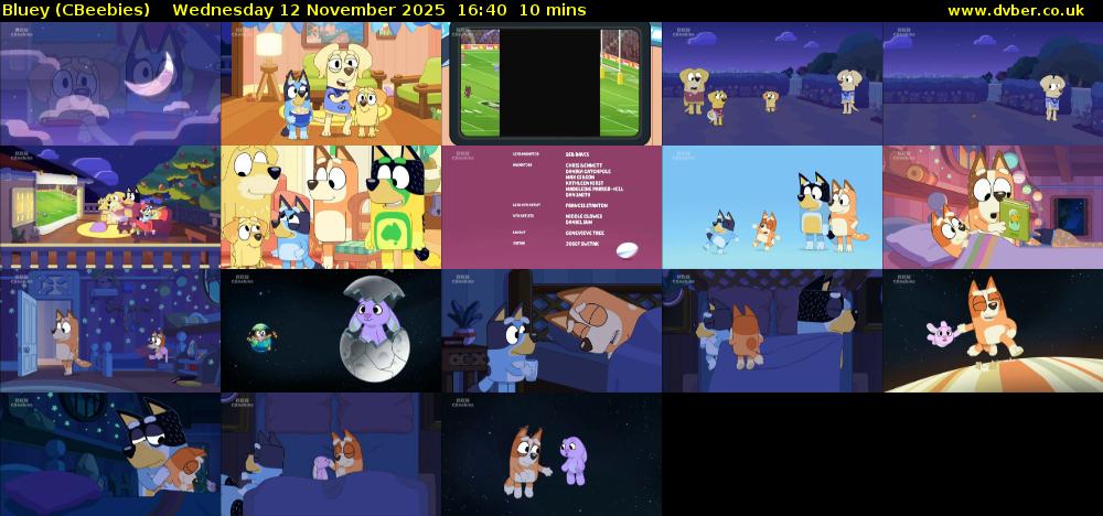 Bluey (CBeebies) Wednesday 12 November 2025 16:40 - 16:50