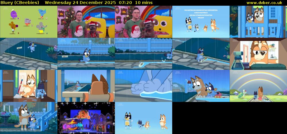Bluey (CBeebies) Wednesday 24 December 2025 07:20 - 07:30