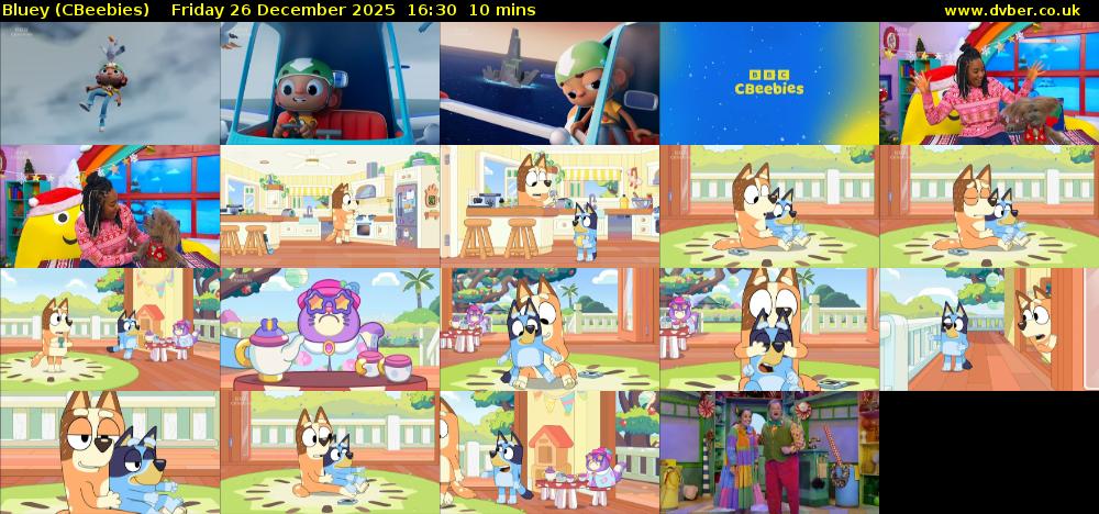 Bluey (CBeebies) Friday 26 December 2025 16:30 - 16:40