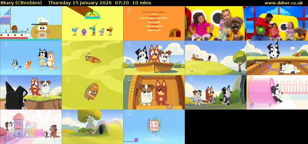 Bluey (CBeebies) Thursday 15 January 2026 07:20 - 07:30
