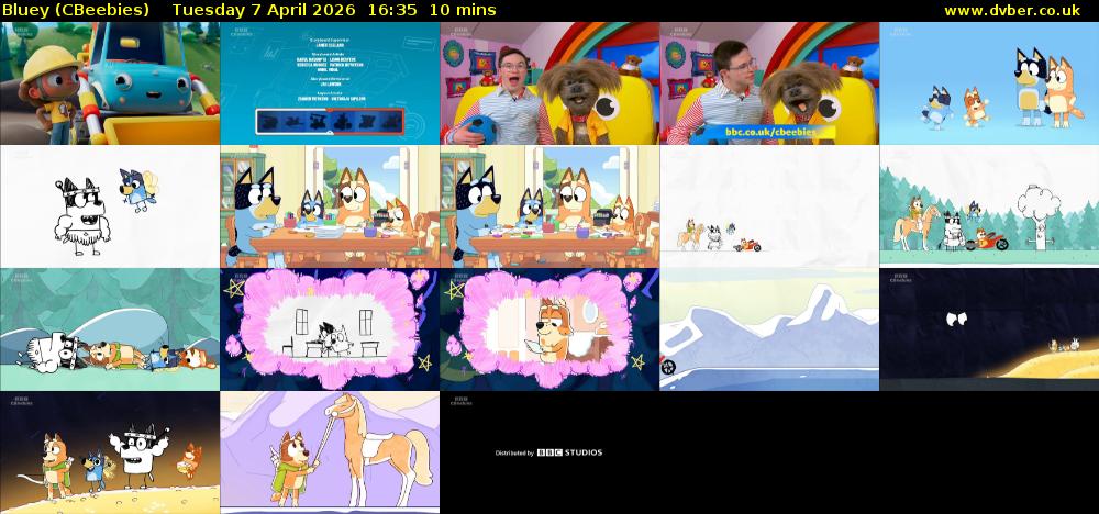 Bluey (CBeebies) Tuesday 7 April 2026 16:35 - 16:45