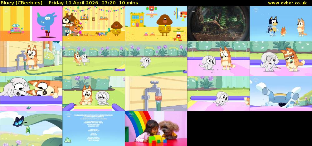 Bluey (CBeebies) Friday 10 April 2026 07:20 - 07:30