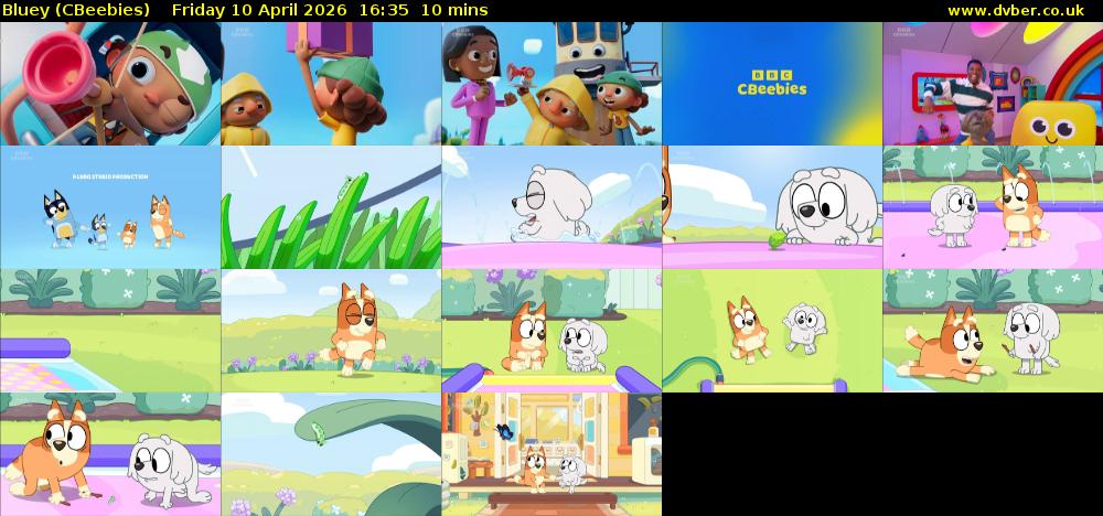 Bluey (CBeebies) Friday 10 April 2026 16:35 - 16:45