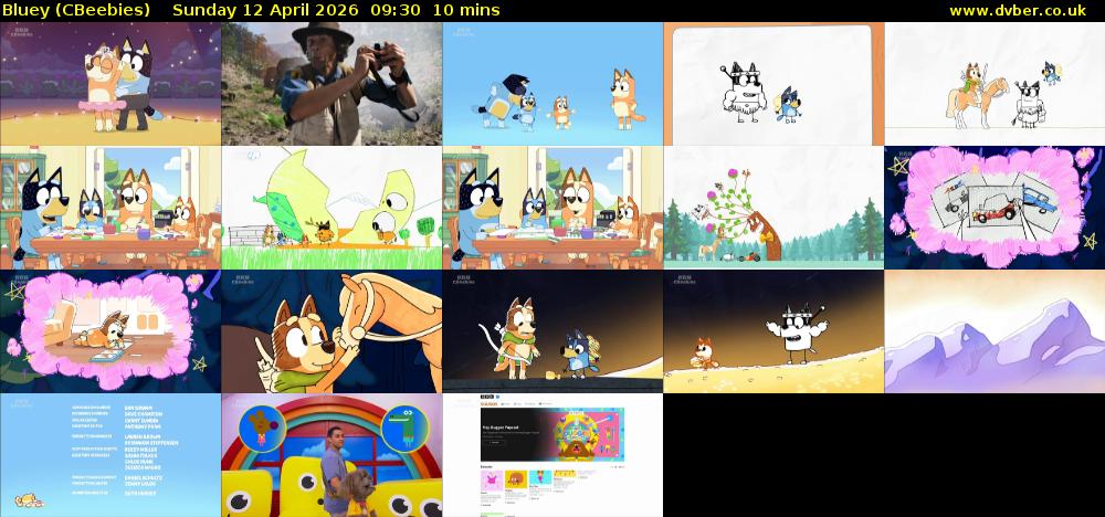 Bluey (CBeebies) Sunday 12 April 2026 09:30 - 09:40