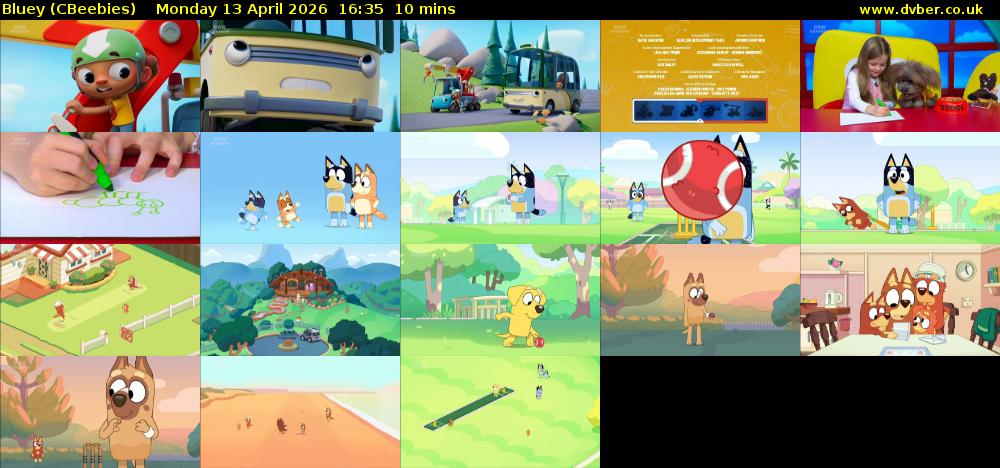 Bluey (CBeebies) Monday 13 April 2026 16:35 - 16:45