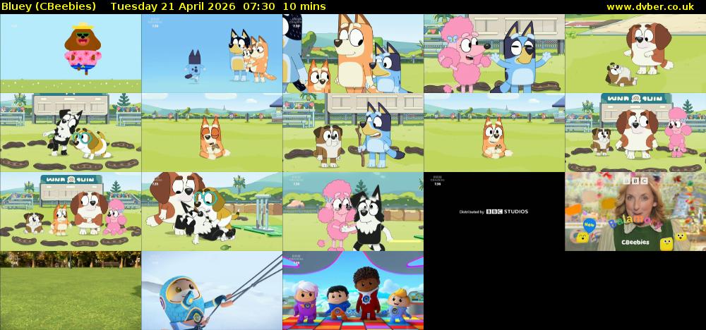 Bluey (CBeebies) Tuesday 21 April 2026 07:30 - 07:40