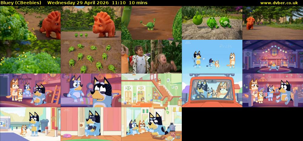 Bluey (CBeebies) Wednesday 29 April 2026 11:10 - 11:20