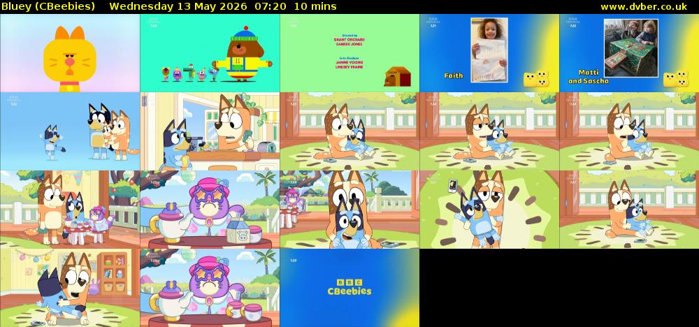 Bluey (CBeebies) Wednesday 13 May 2026 07:20 - 07:30