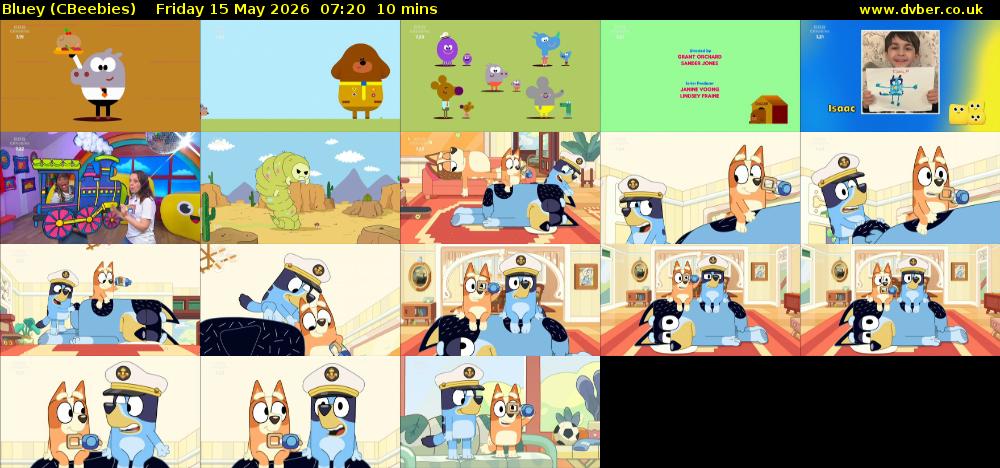 Bluey (CBeebies) Friday 15 May 2026 07:20 - 07:30