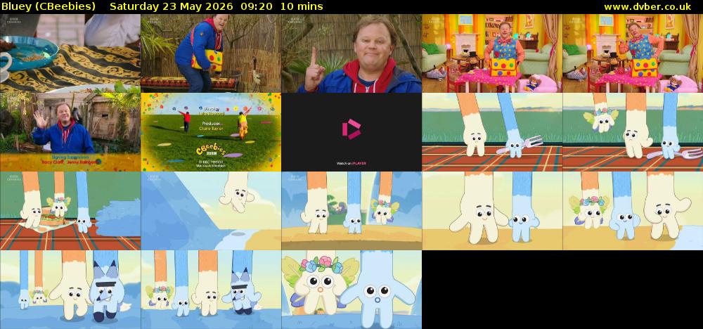 Bluey (CBeebies) Saturday 23 May 2026 09:20 - 09:30