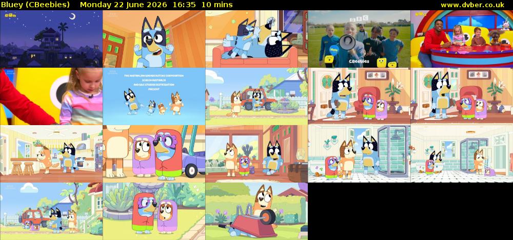 Bluey (CBeebies) Monday 22 June 2026 16:35 - 16:45
