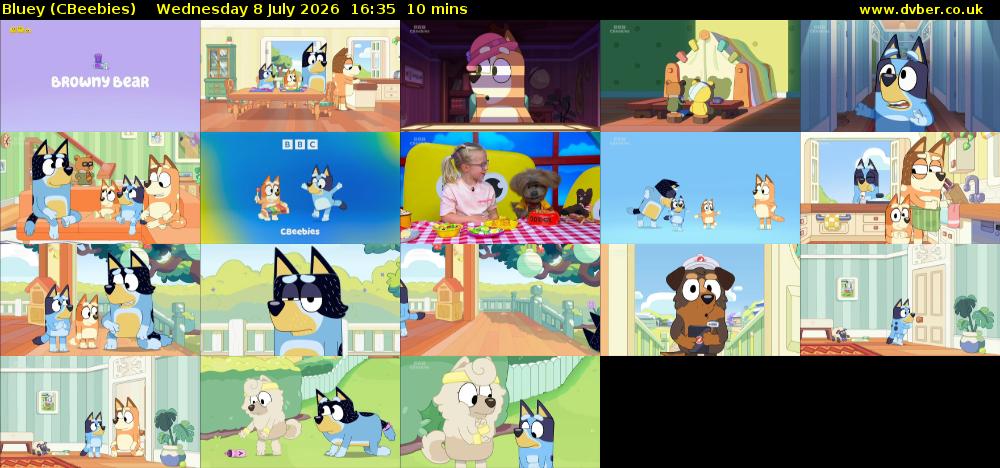 Bluey (CBeebies) Wednesday 8 July 2026 16:35 - 16:45