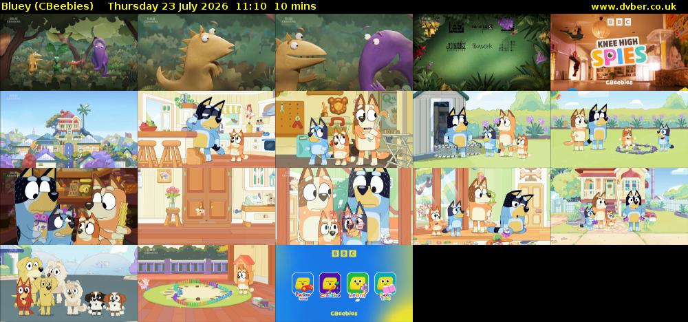 Bluey (CBeebies) Thursday 23 July 2026 11:10 - 11:20