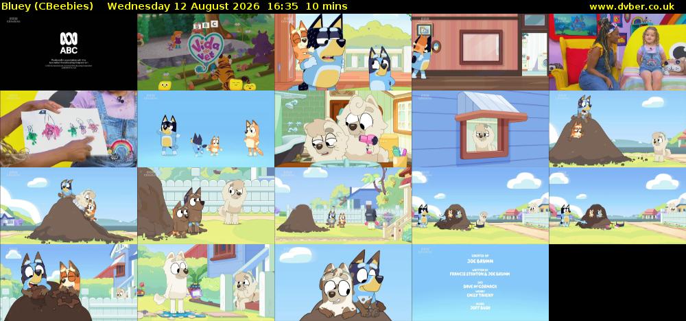 Bluey (CBeebies) Wednesday 12 August 2026 16:35 - 16:45